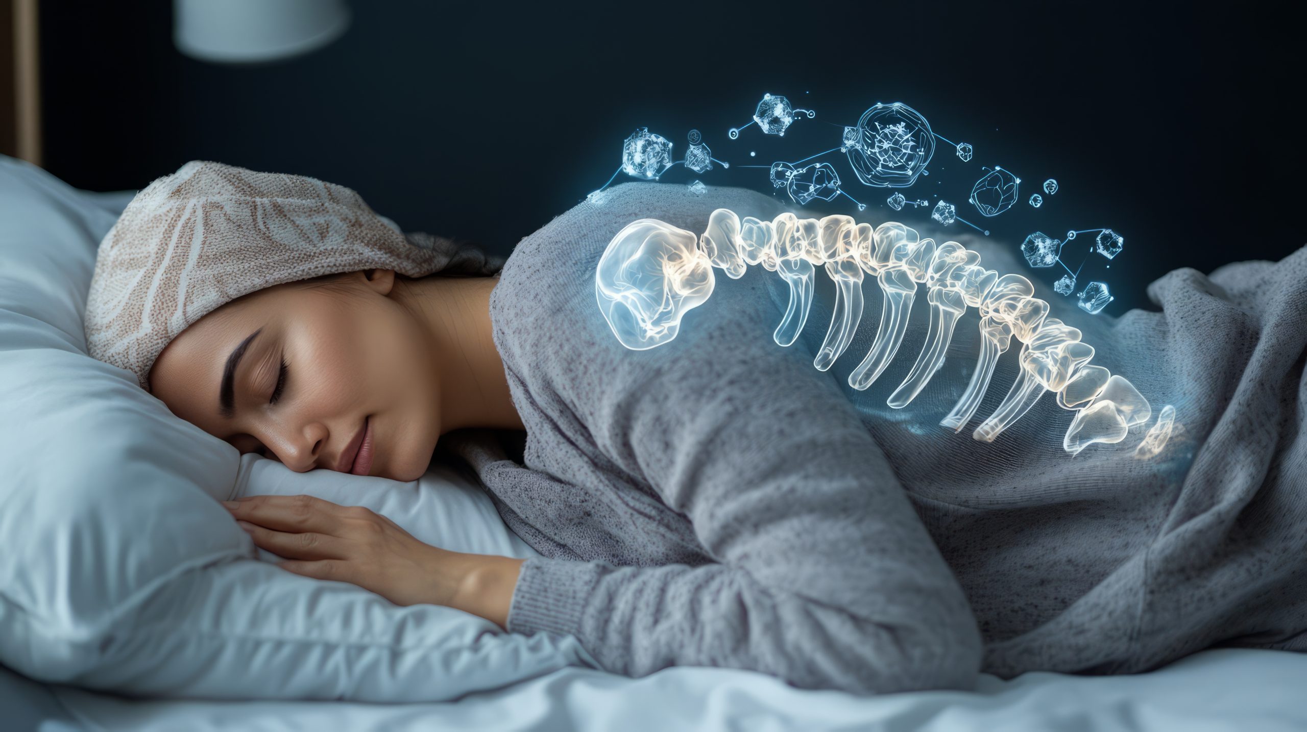 Women resting and relaxing in bed